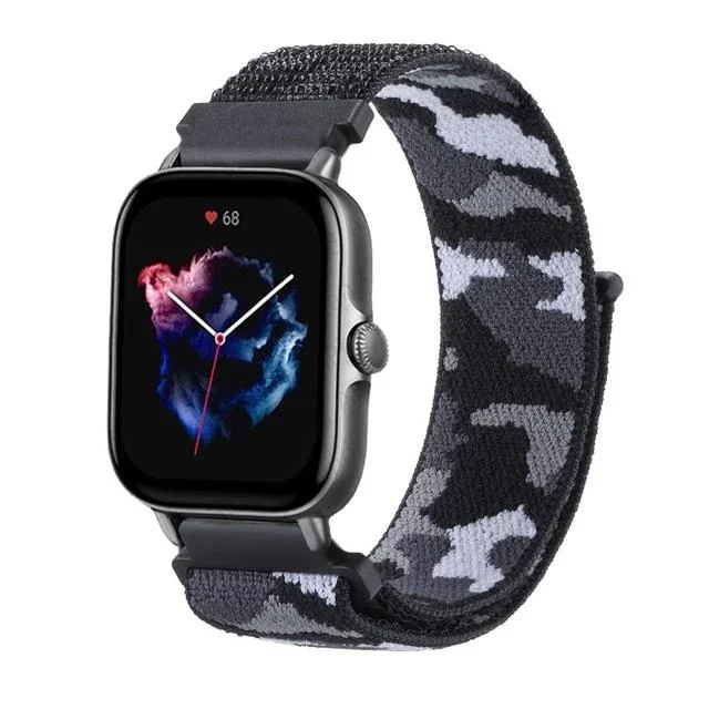 20mm 22mm Nylon Band For Amazfit GTS 4/3 Mini/GTR 4 3 Pro/Bip Huawei Watch 4/3/GT2 3 Pro Camouflage Loop Strap Samsung Watch 5 4