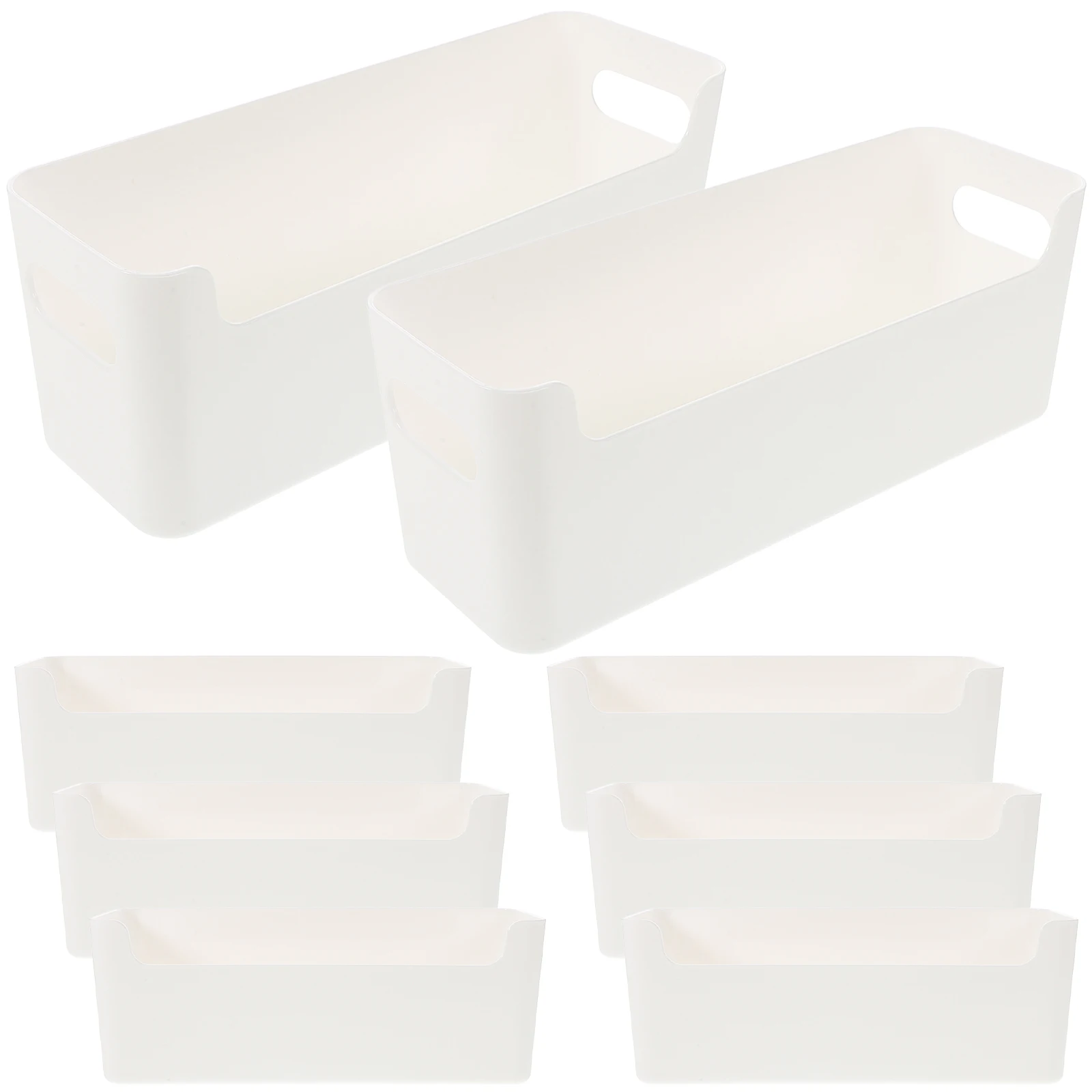

8 Pcs Kitchen Storage Boxes Plastic ganizer Shelf Dividers Closet Bins Cube Containers Pantry Drawer ganizers Bathroom Desk