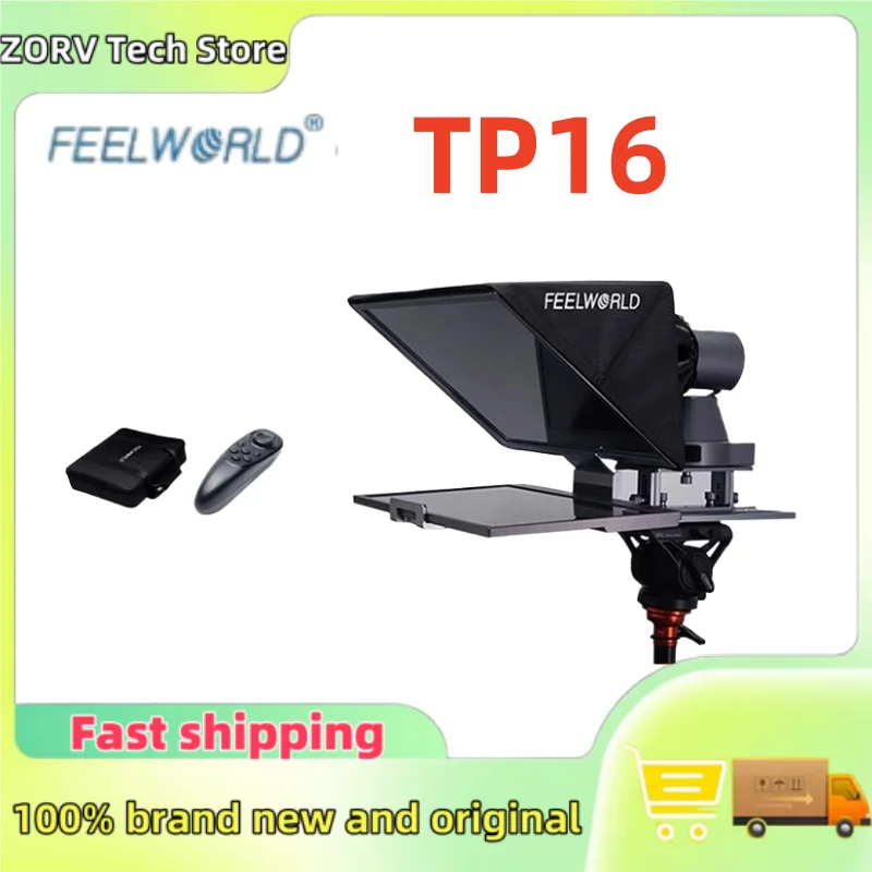 FEELWORLD TP16 16 بوصة ملقن قابل للطي يدعم ما يصل إلى 16 "الكمبيوتر اللوحي الأفقي العمودي Prompting APP التحكم عن بعد حمل