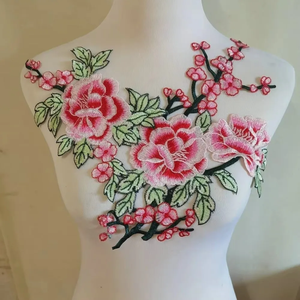 2Pcs/Set New Flower Embroidery Patch Multi-Color Sewing Accessories Applique Patch DIY Embroidery Applique Clothes Decoration
