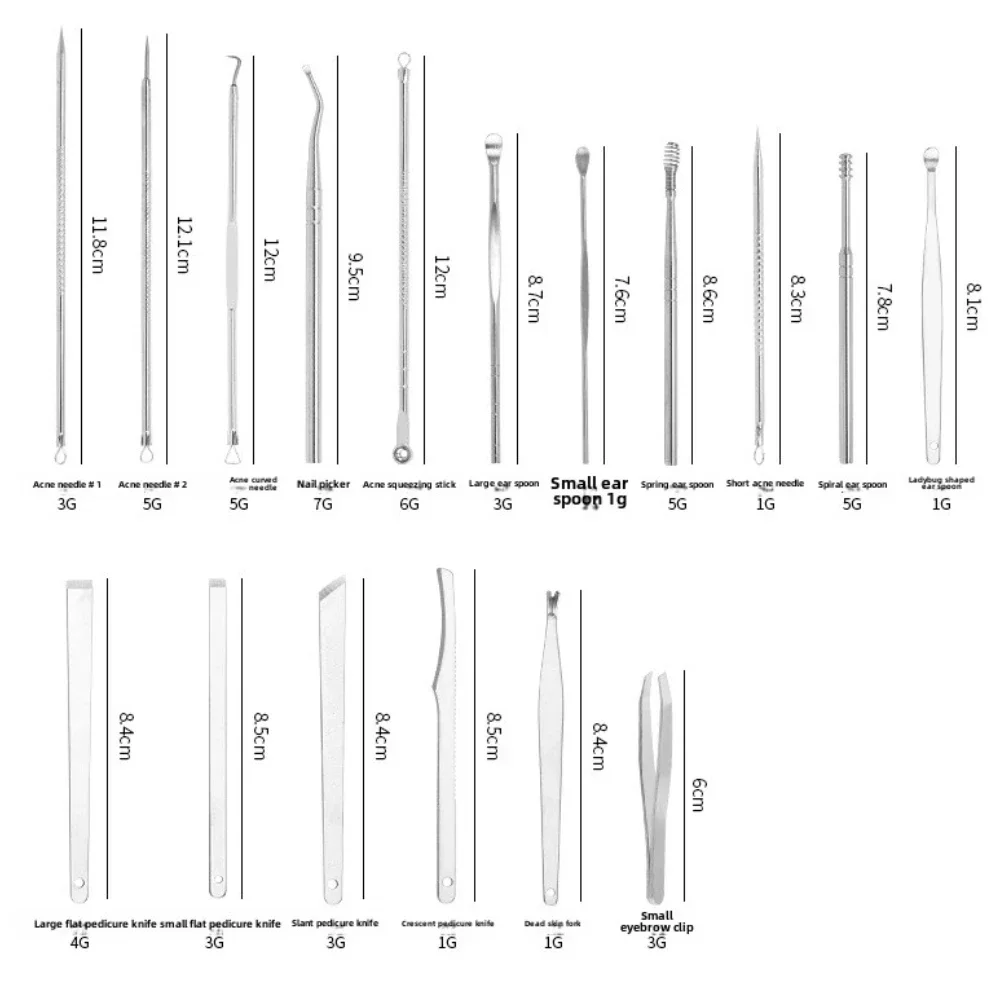 8/32pcs ชุดแต่งเล็บ Professional Pedicure Kit เล็บกรรไกรกรูมมิ่งชุดสแตนเลสสตีลเล็บเครื่องตัดเล็บเครื่องมือความงาม
