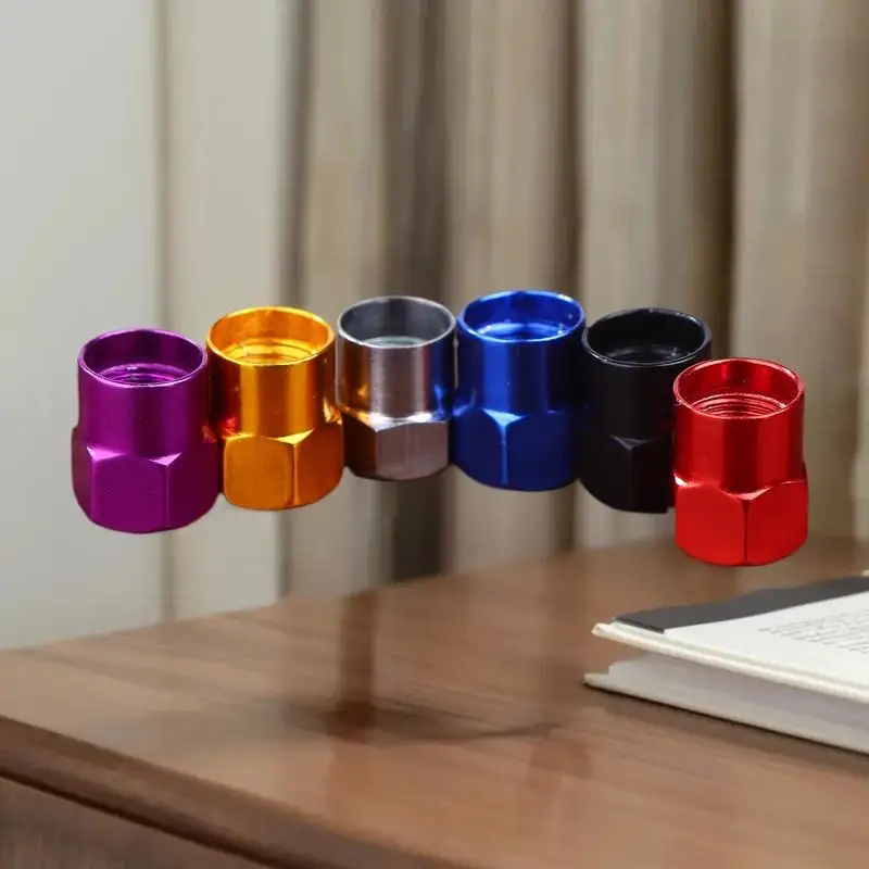 Набор-из-4-х-цветных-автомобильных-шин-Колпачки-клапанов-из-сплава-Пылезащитные-колпачки-седана-Колпачки-точечных-клапанов-разных-цветов