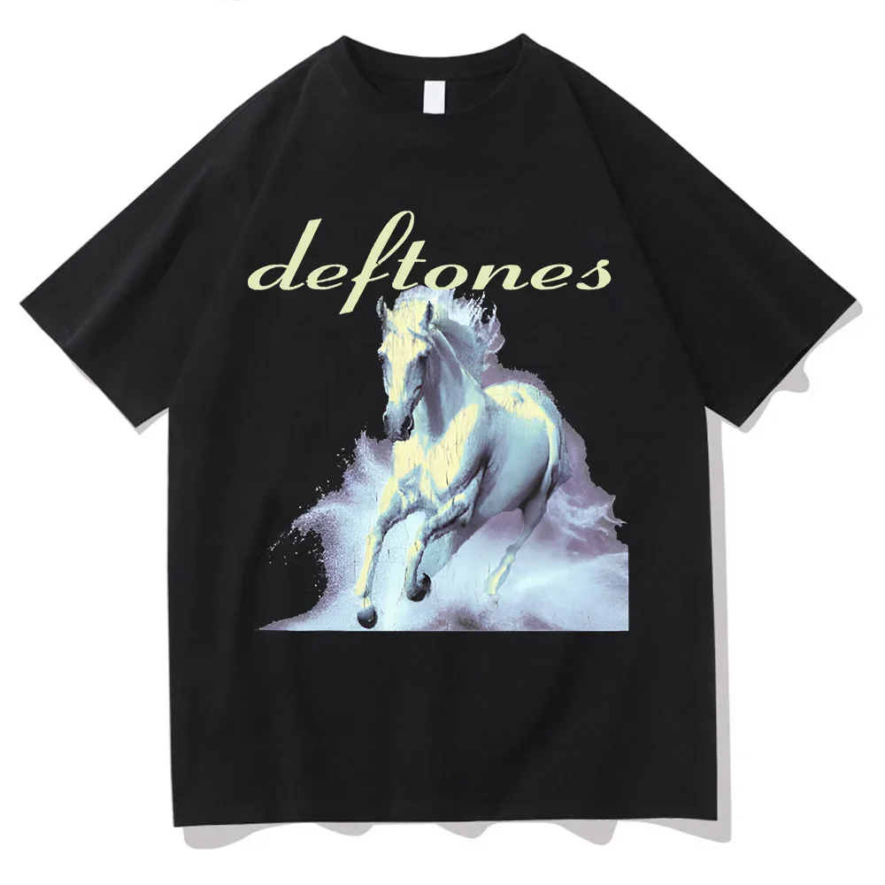 

Deftones T-shirts Deftones White Pony Vintage T Shirts New Pattern Trend Aesthetic Clothing Women Men High Quality Cotton Tees