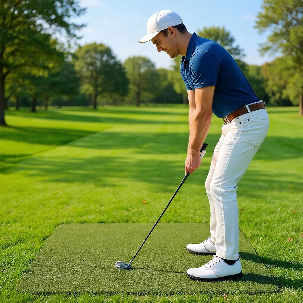 Mata golfowa Dual-Turf 5 x 5 stóp do treningu golfa, do ćwiczeń na zewnątrz, do chipowania i puttingu