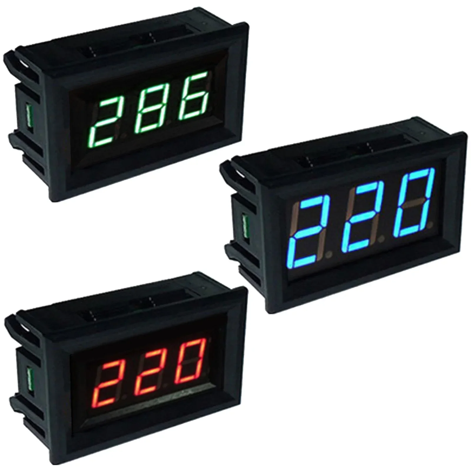 

LED Digital 2-line AC Voltage Table Red Blue Green AC220V 70V-500V Voltmeter Waterproof Display Voltage Tester Meter Accessorie