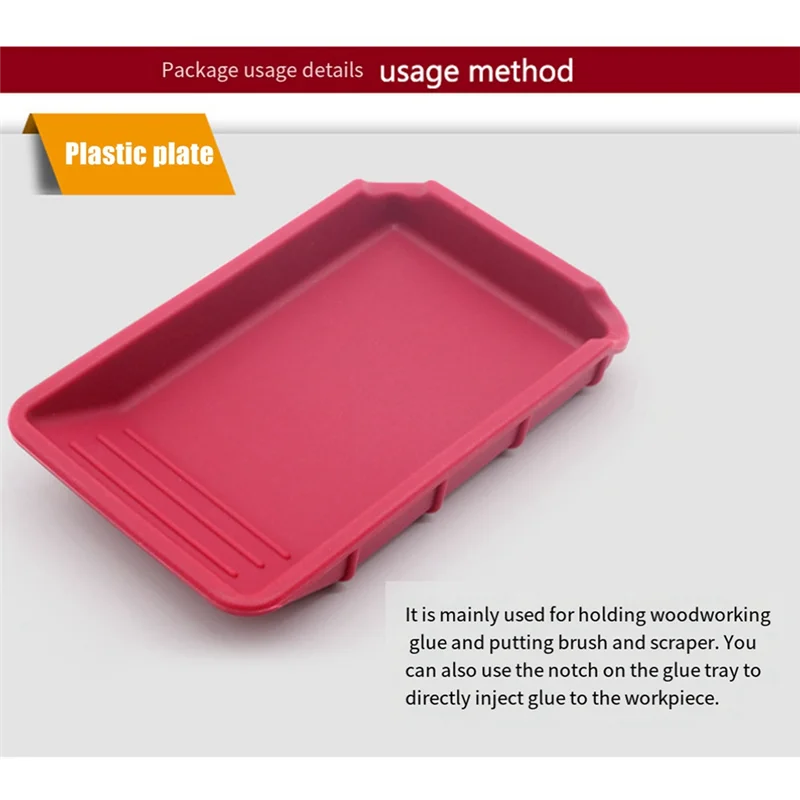 

AC88-4-Piece Woodworking Brush Tool Set Multifunctional Soft Silicone Wood Glue Tray Thin Non-Slip Flat Scraper DIY Crafts