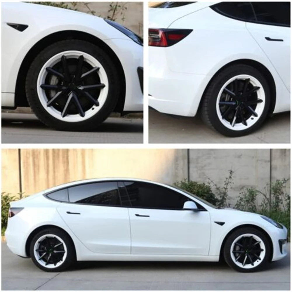 4PCS HubCap Model 3 2016-2022 18-calowy kołpak koła o pełnej osłonie Części zamienne do Tesla Akcesoria samochodowe
