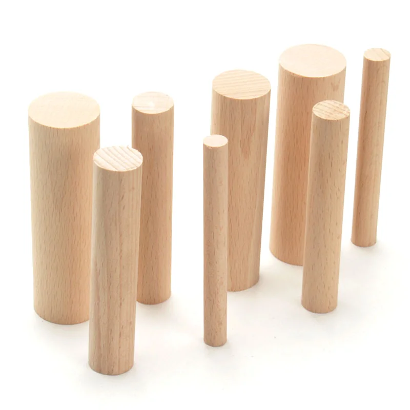 Unfinished Natural Wood Dowel Rods Solid Hardwood Round Dowel Sticks for Macrame DIY Crafts Solid Tapestry Stick