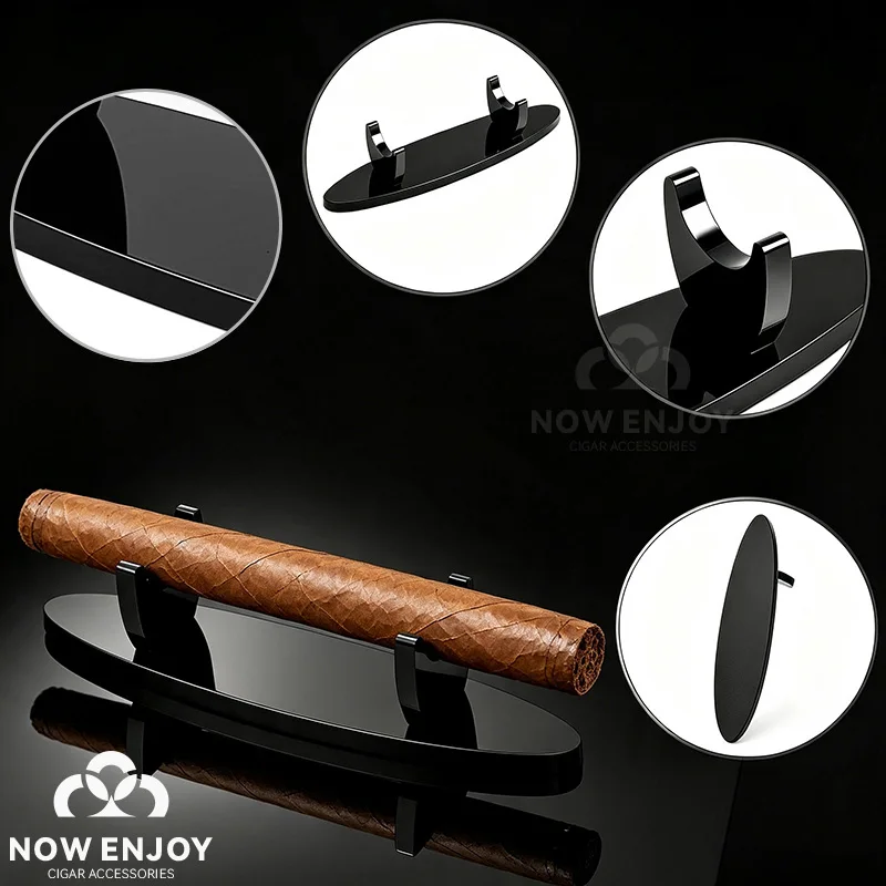 NOW ENJOY New Creative Cigar Holder  Acrylic Material Cigar Display Stand Desktop Office Cigar Storage Stable Support NE10-21