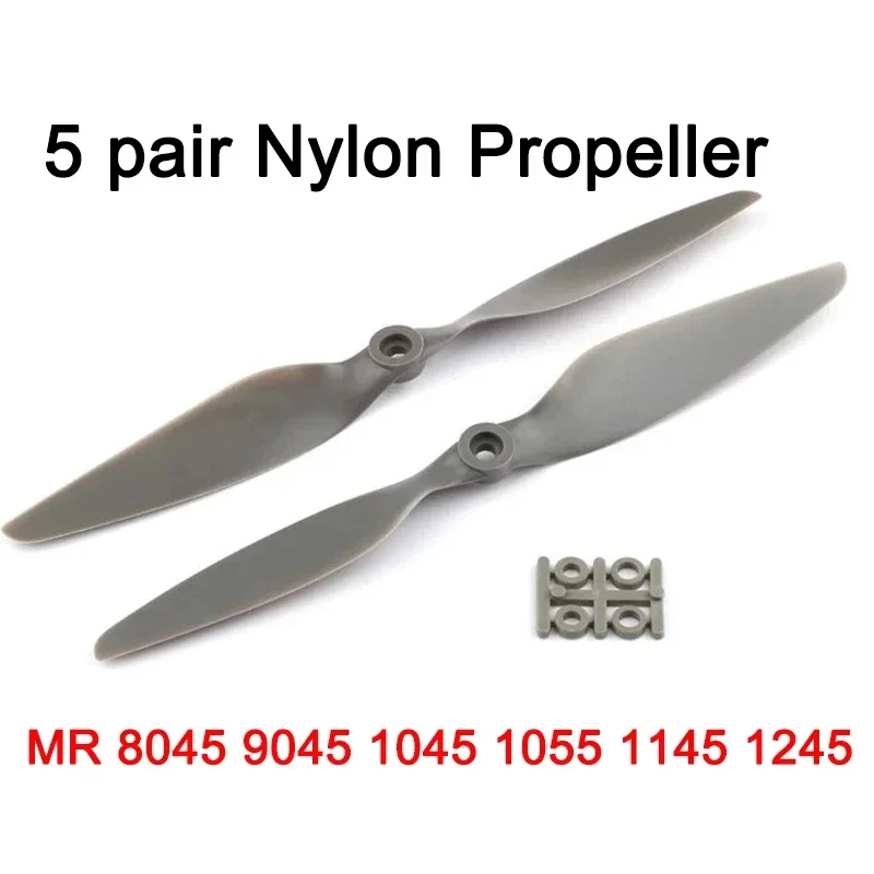 5 Paar MR 8045 9045 1045 1055 1145 1245 Nylon Propeller Requisiten Vierachsen Multi RC Drone Flugzeug CW CCW Propeller