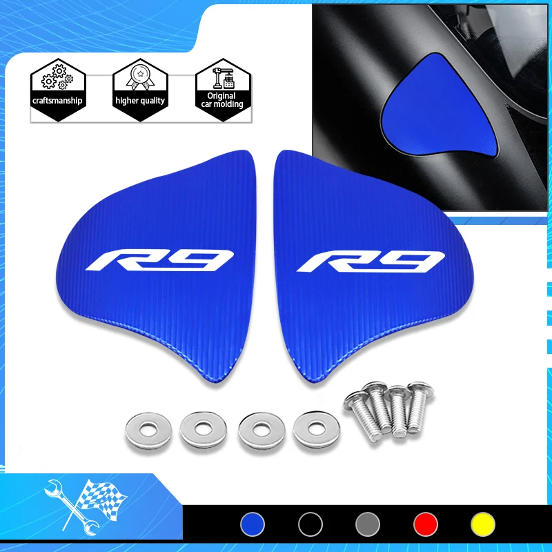 

2025 NEW Mirrors Protective Cap For YZFR9 r9 2024-2025 Motorcycle CNC Windscreen R9 Mirror Driven Cover