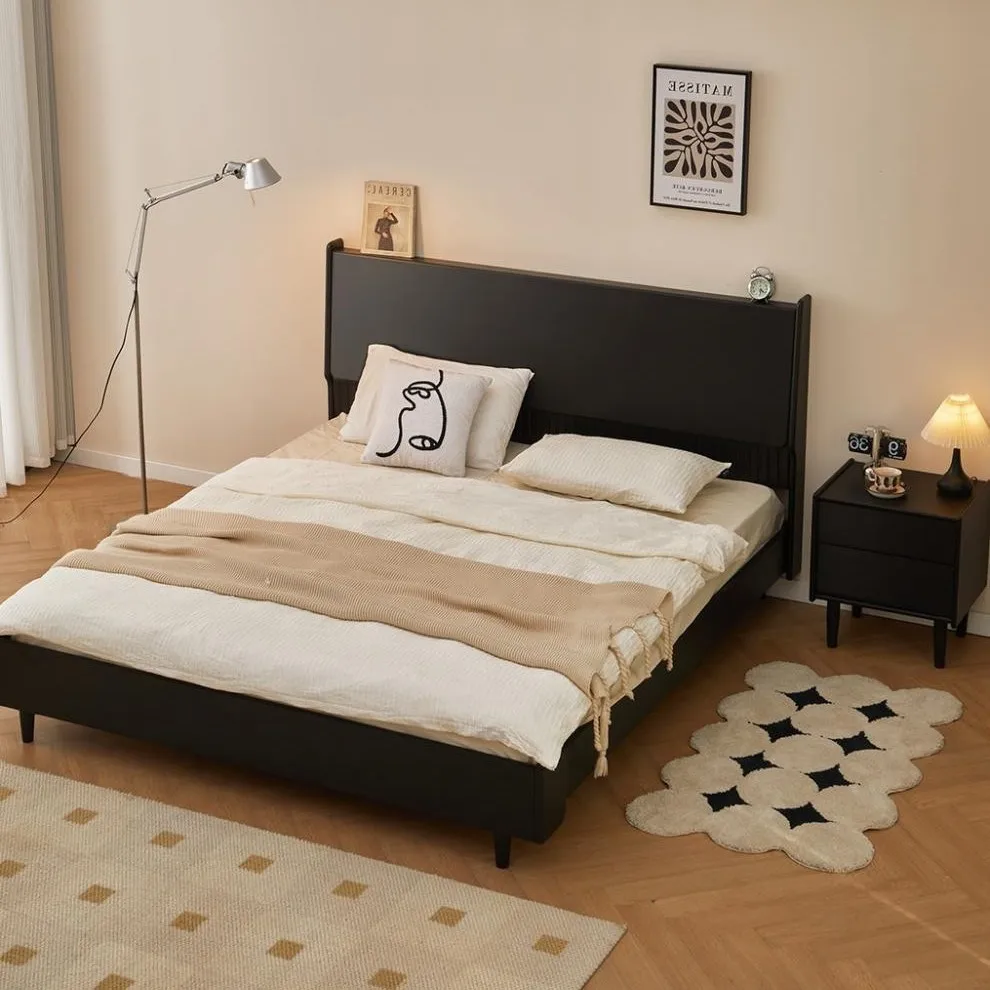Cabeceira personalizável preto led luxo quarto armazenamento pequeno armário simples e moderno