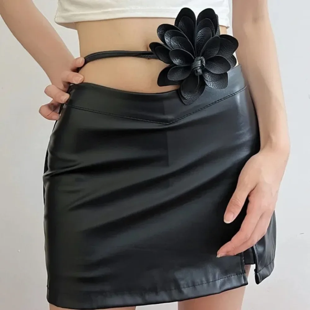 Women Big Flower Decorative Handmade Luxury Design Tassel Waistband Belts Waist Woven Bohemian Strap Rope Braid Tie Z0H3
