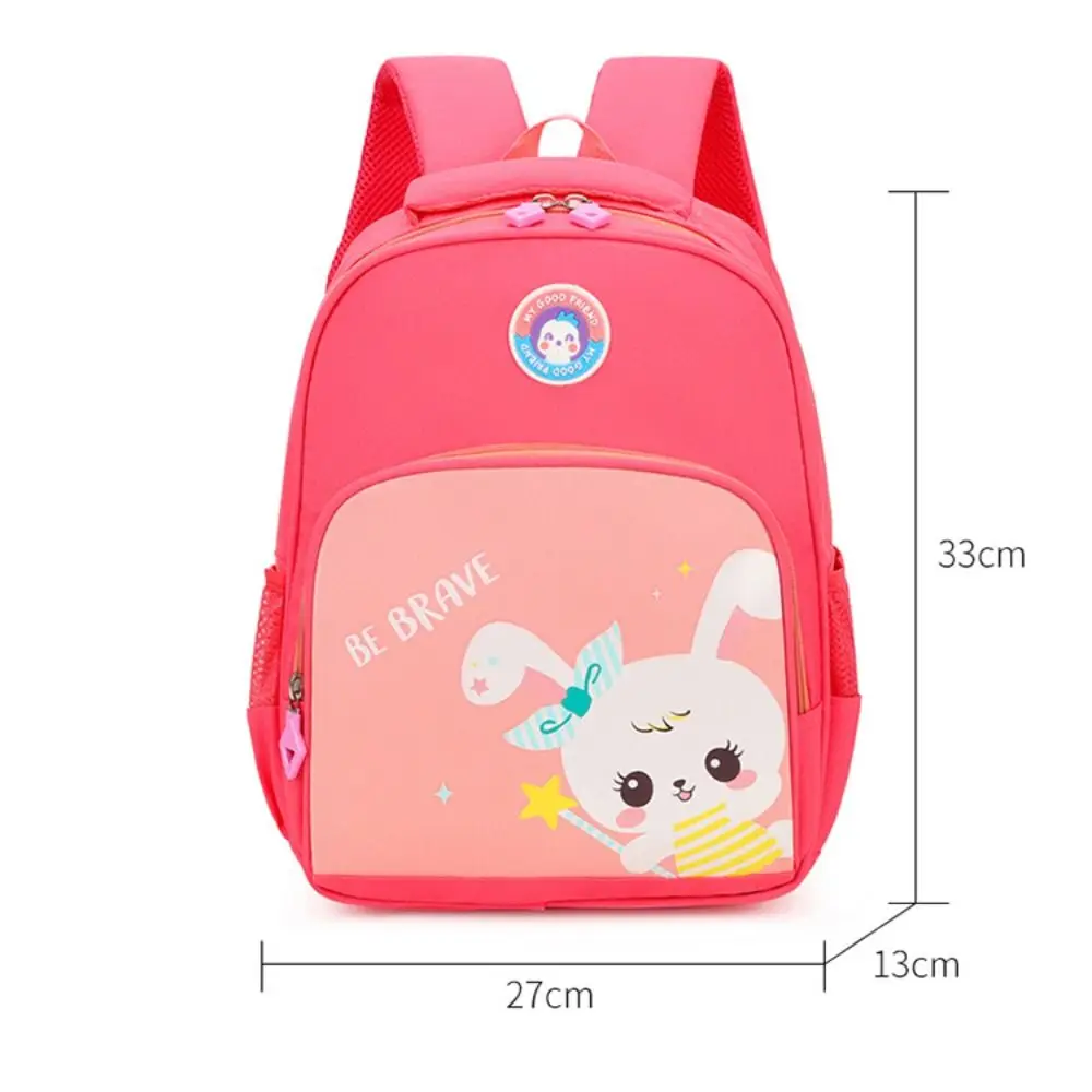 Cartoon Print Children Backpack Kawaii Nylon Large Capacity Kids Schoolbag Lightweight Waterproof Dual Shoulder Bag Boys Girls