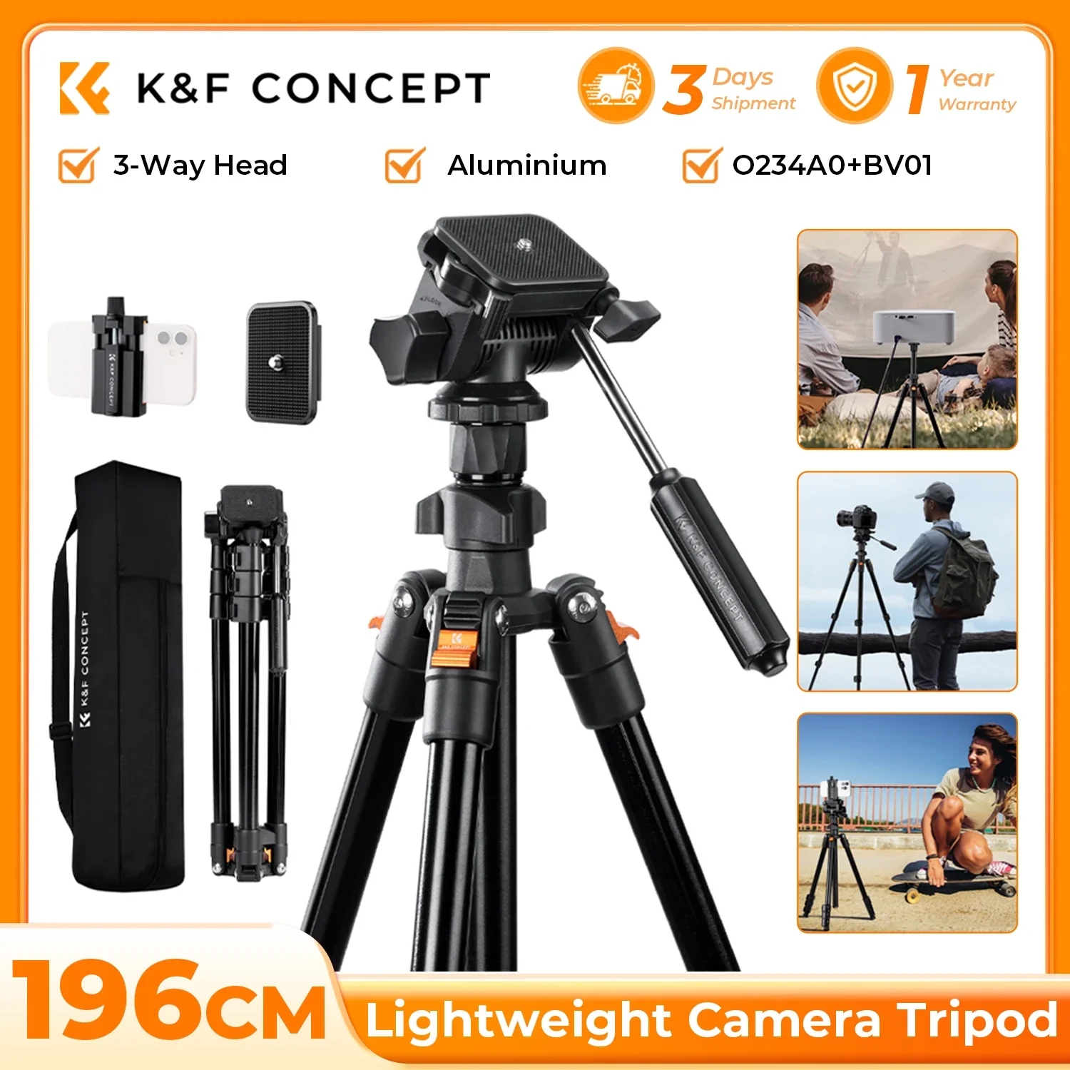 k-f-concept-196cm-camera-tripod-3-way-head-aluminum-lightweight-video-tripod-for-dslr-smartphone-cell-phone-holder-o234a5-bv01