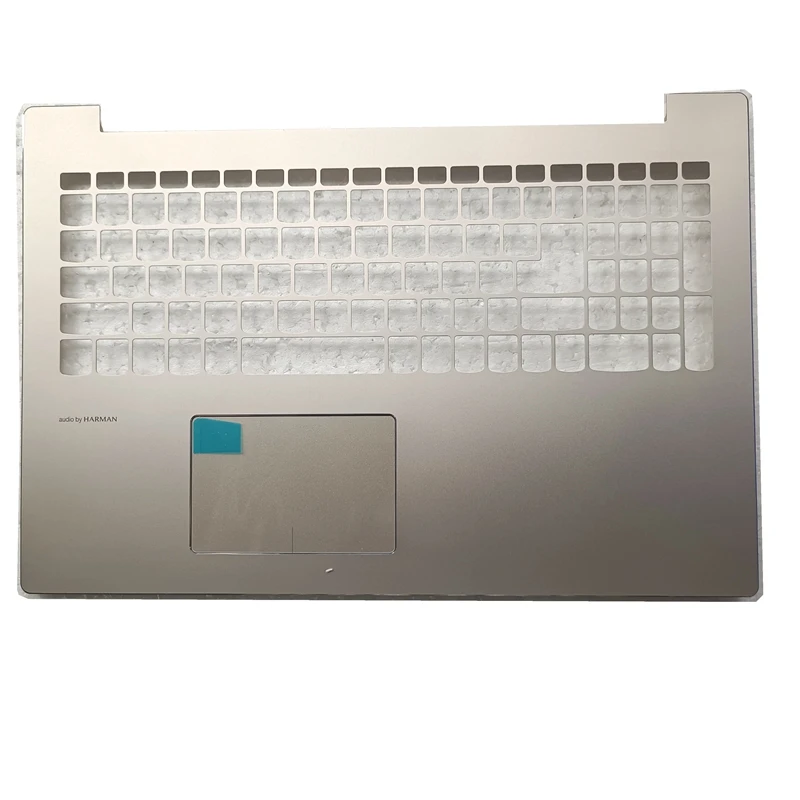 Nowa Obudowa Górna do Laptopa Ideapad 520-15 IKB, Pokrywa Palmrest, Ramka Klawiatury, Touchpad, Czytnik Linii Papilarnych, Szary Złoty