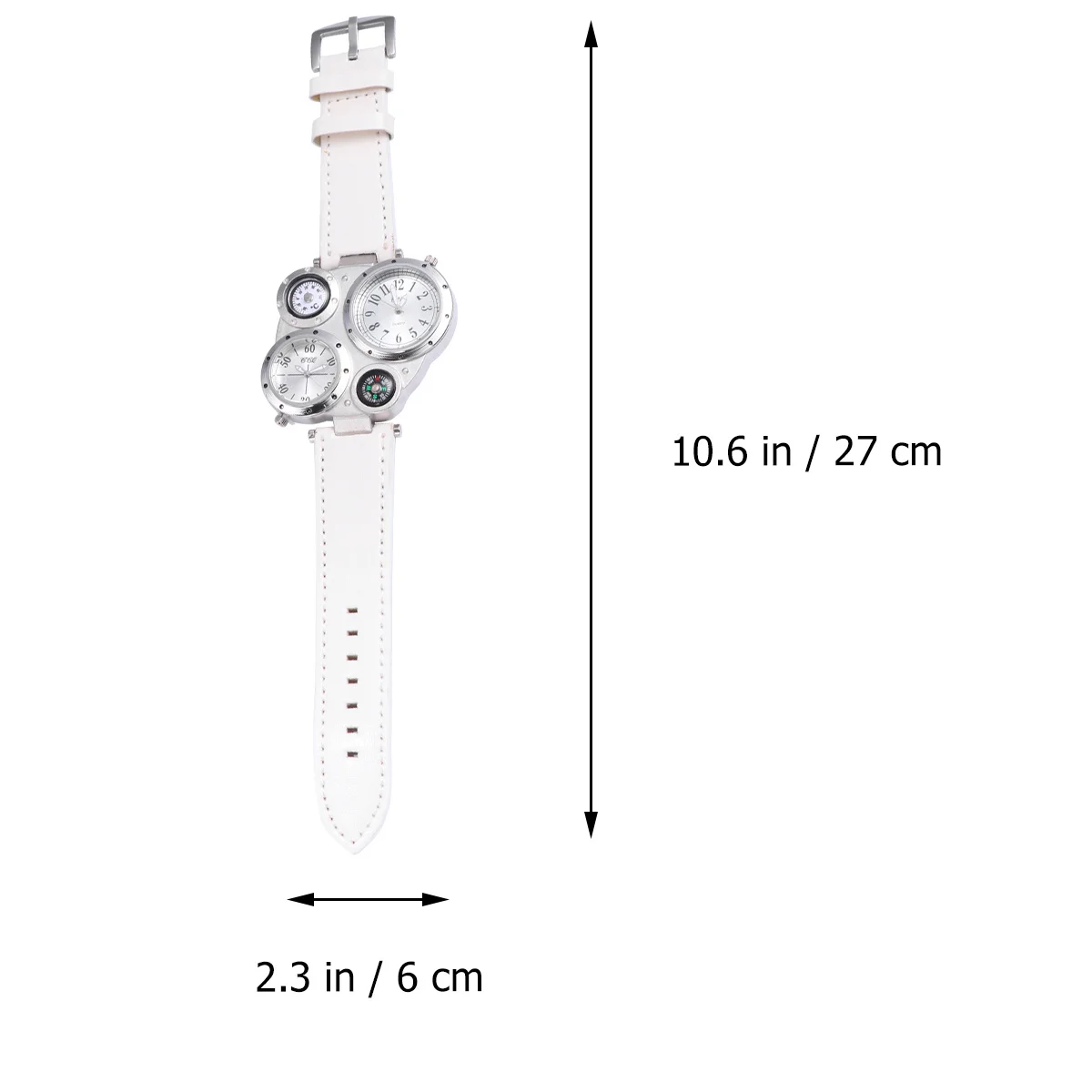 

1pcs Thermometer Compass Quartz Dual Display For Men Outdoor Sports Fashion Multi Time Display Watch Mens Watch Band