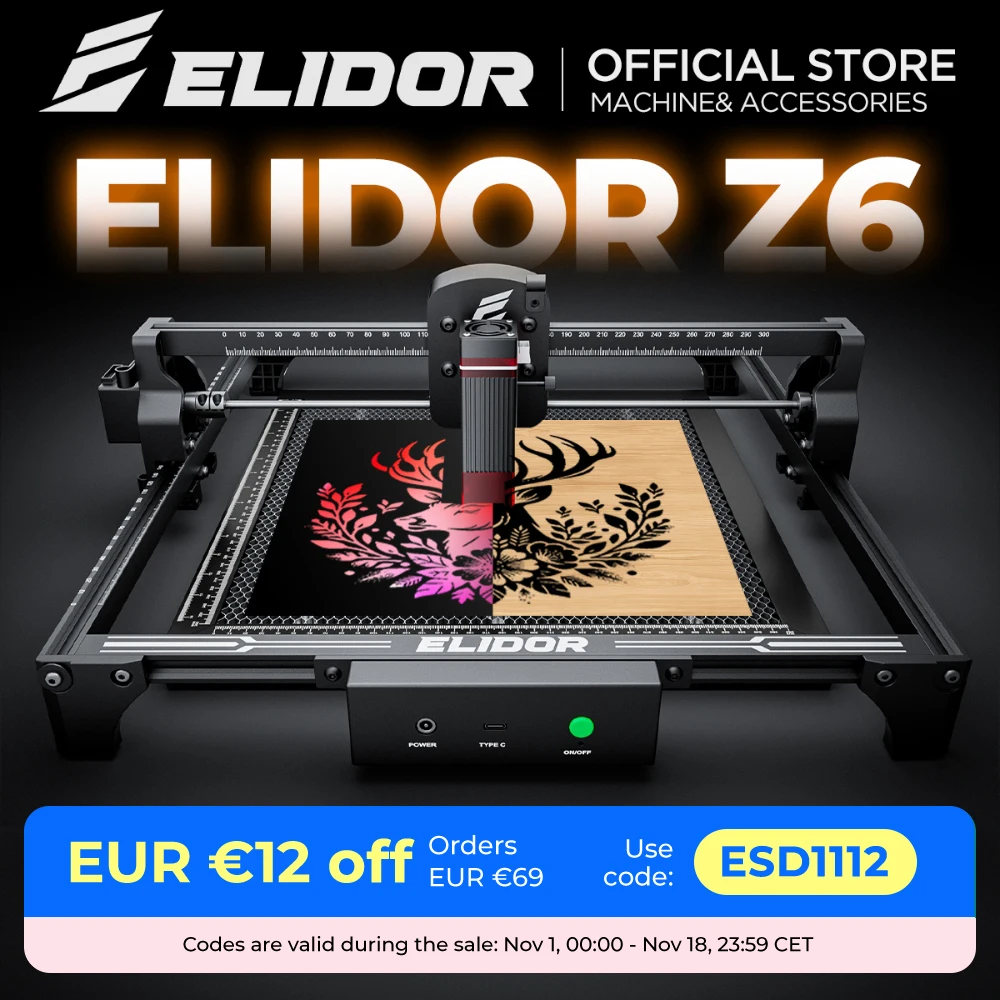 Laser Engraver 20W Diode - ELIDOR Z6 6W Laser Engraver and