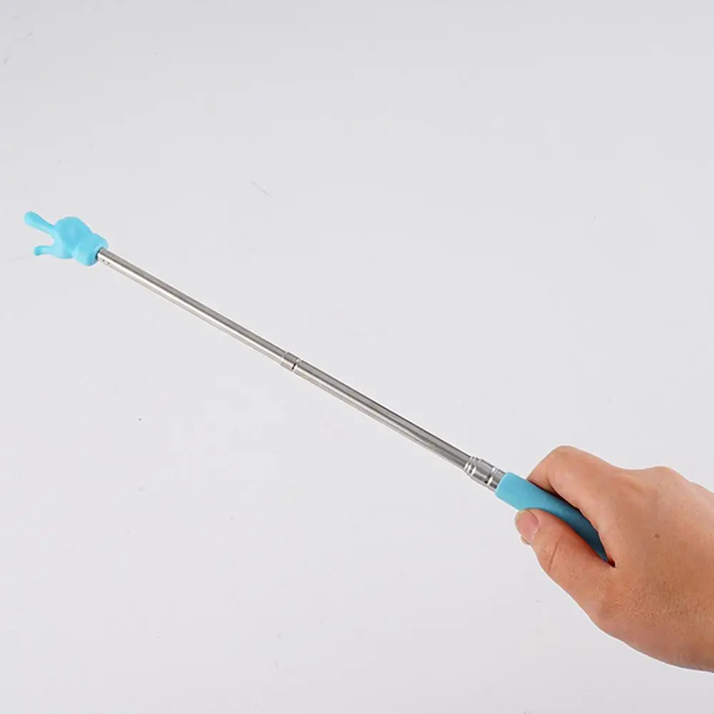 Teacher Finger Reading Stick Retractable Stainless Steel Telescopic Rod Guide Pointer Anti-slip Handle Teaching Guide Pointer