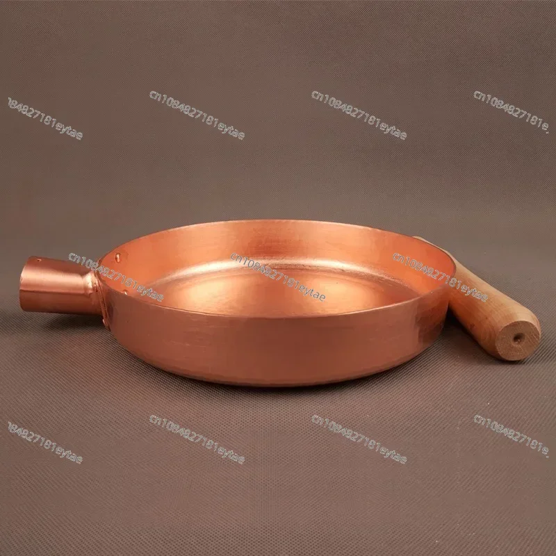Copper Frying Pan Fast Heat Transfer 2mm Thickened Non-stick Pan   Induction Compatible 100% Hand Forged Pure Copper Cooking Pot