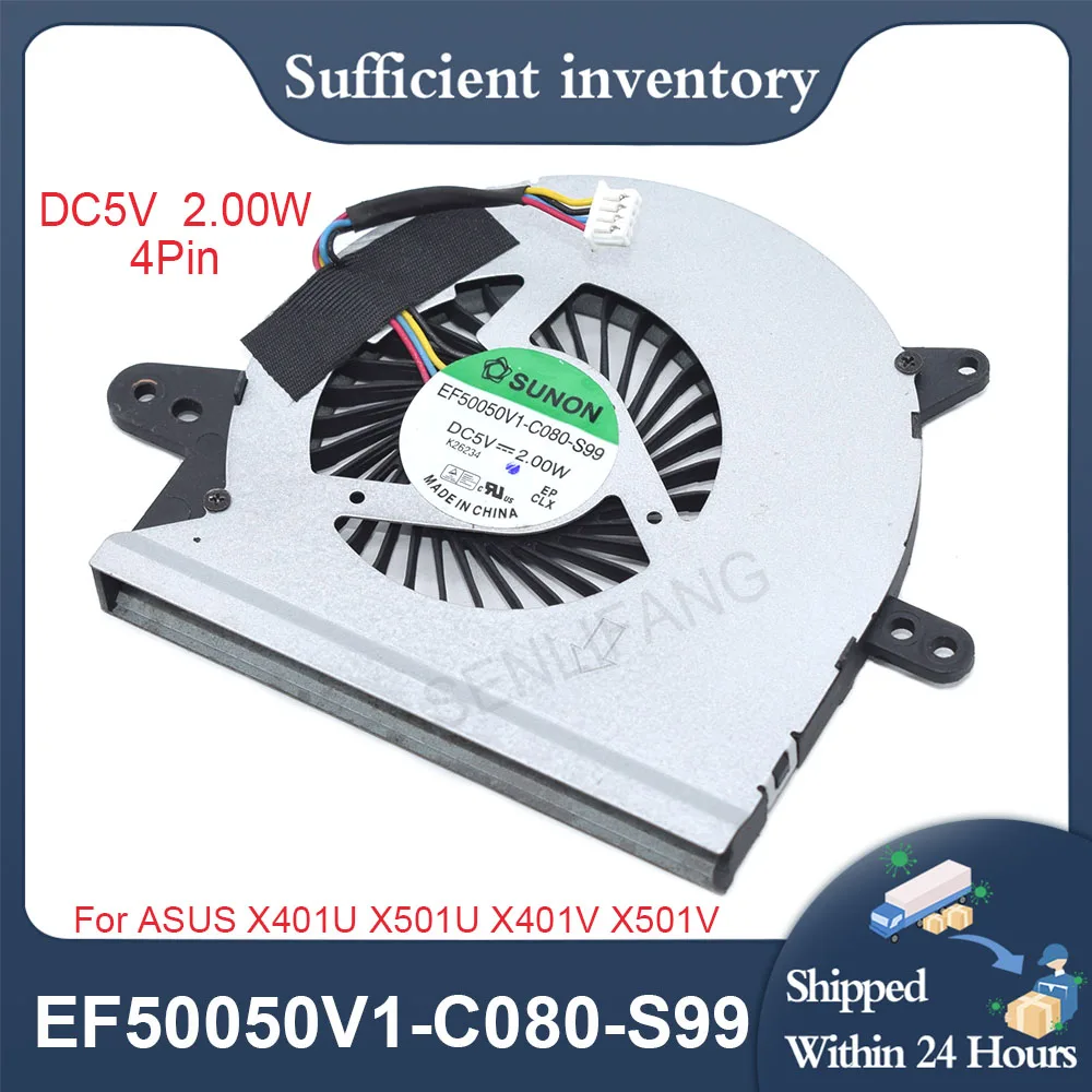 New DC5V 2.00W 4Pin EF50050V1-C080-S99 EF50050V1-C081-S99 For Asus UltraBook X401U X501U X401V X501V CPU Cooling Fan