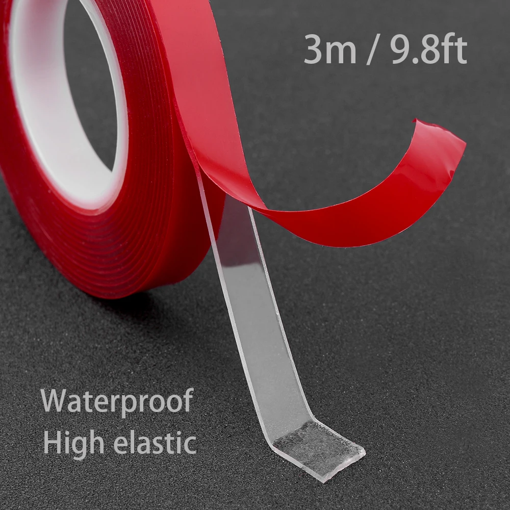 

300cm Transparent Silicone Double Sided Adhesive Tape for High Strength Car No Fingerprints Sticker Dropshipping