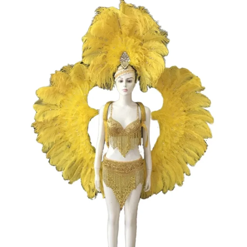 Samba dance ostrich feather wings stage performance props big show  samba  feather