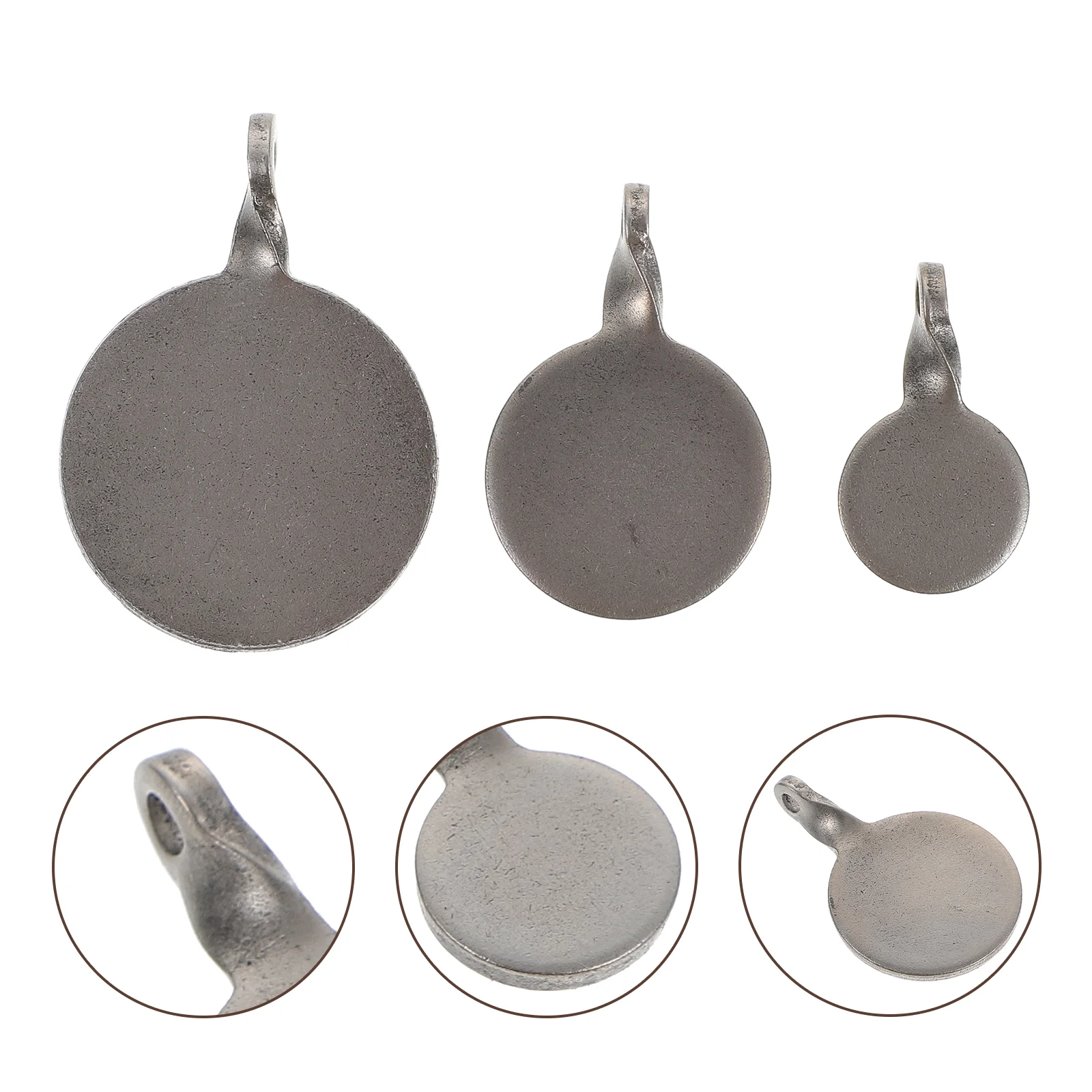 3pcs Targets Hanging Targets for Outdoor Practice Tools (Dark Silver) Slingshot Portable Stainless Steel