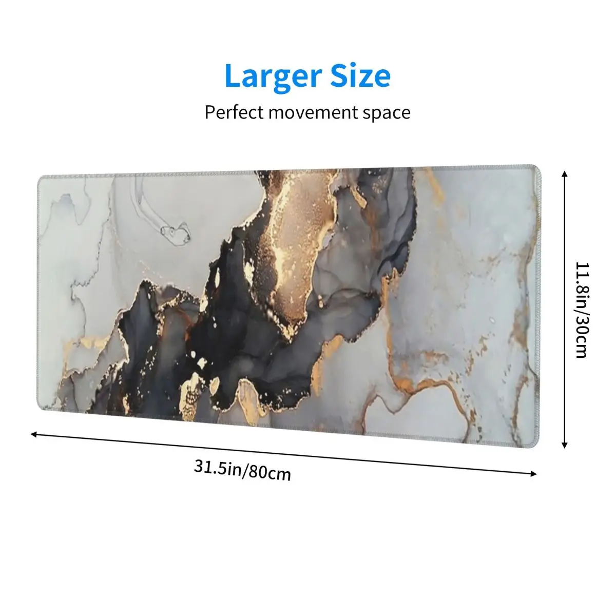 Marble Veins Black And White Golden Large Mouse Pad Computer Keyboard Mouse Mat Gaming PC Laptop Desk Mat Table Mats