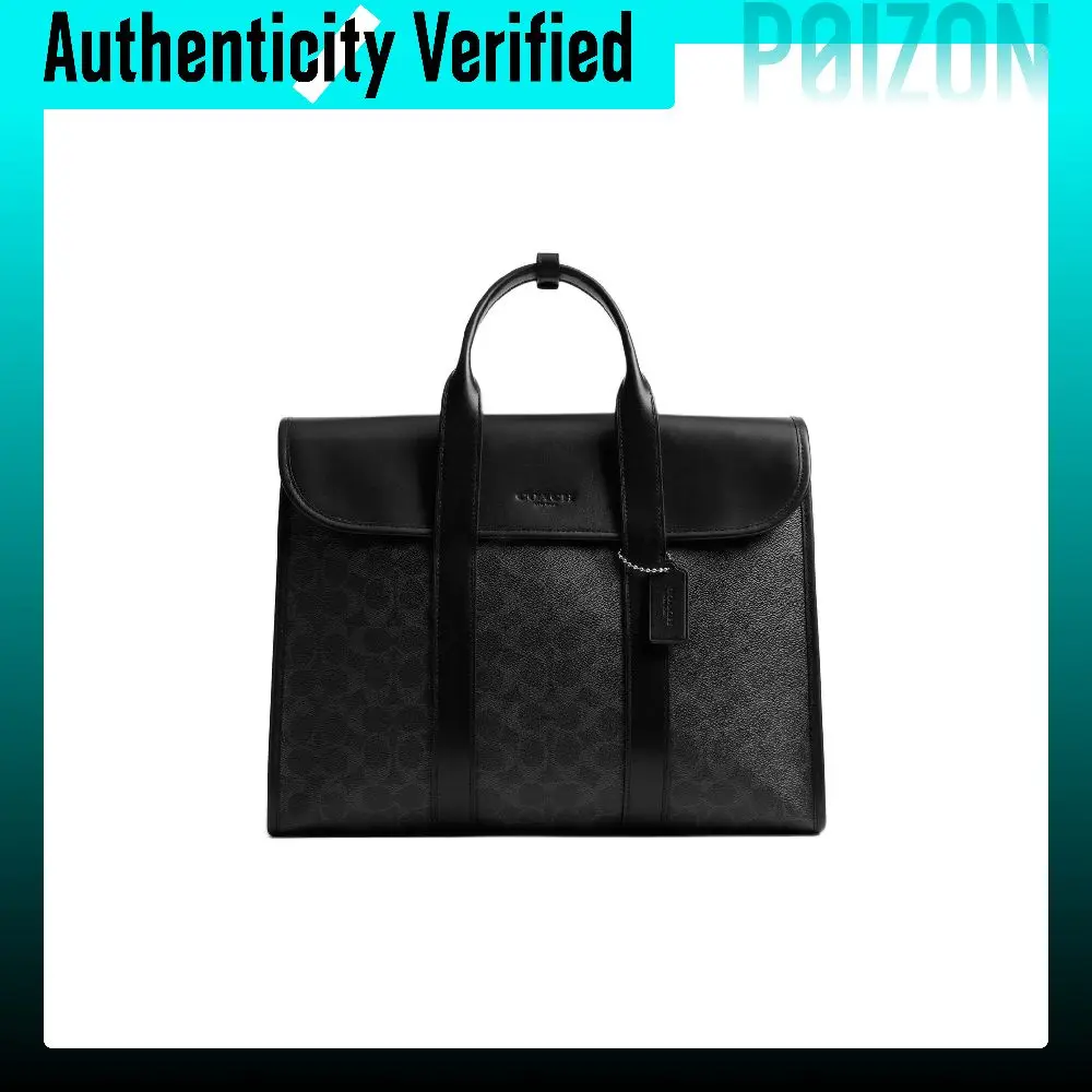 COACH Gotham Artificial Leather With Cow Leather Briefcases Large Men's Black C5319-OY2
