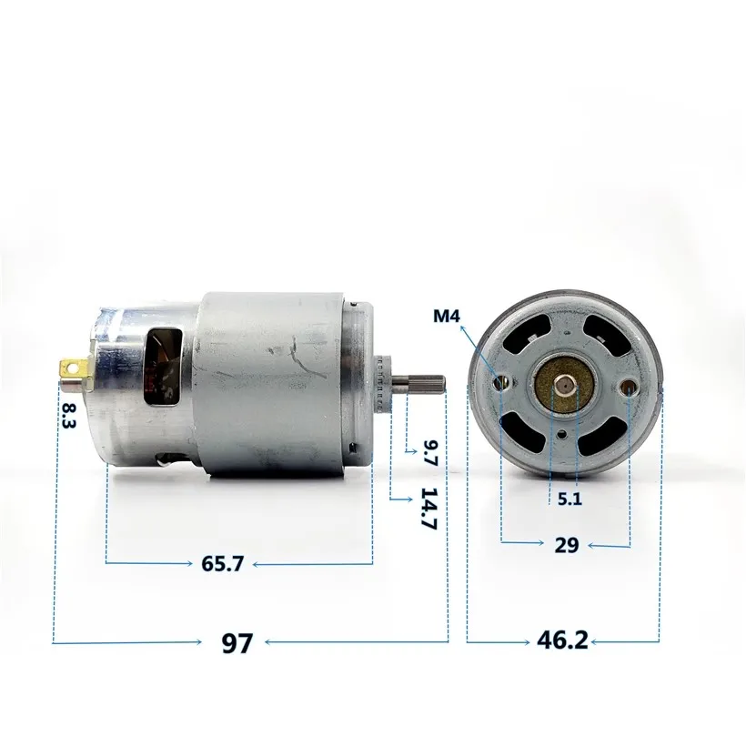 RS-775WC-4538 8600 دورة في الدقيقة DC12V-24V محرك عزم دوران عالي