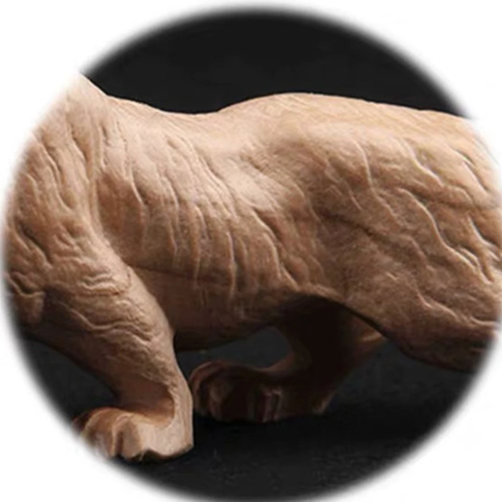 

Wooden Tiger Decoration Carving Crafts Simulated Animal Ornament Home Room Dorm Adornment Eco-Friendly Chinese Zodiac