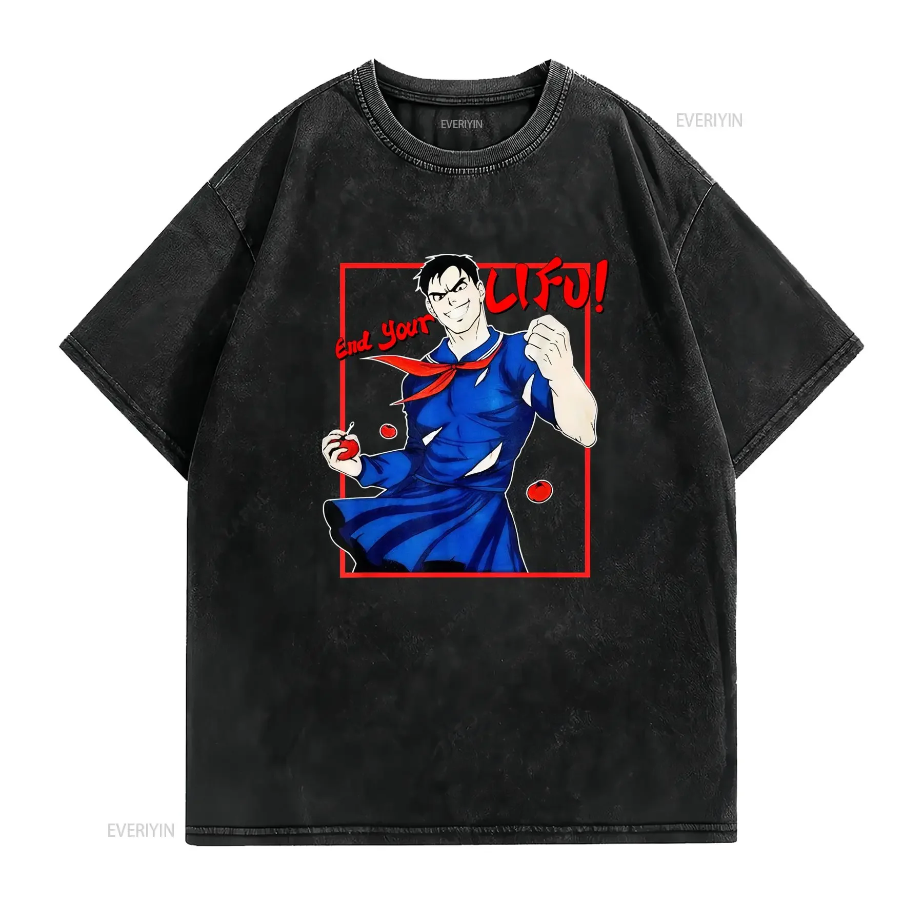 Kubz Scouts Merch End Your Lifu Signatur T Shirt Casual Rundhals med Signaturprint Maskinvaskbar Scoutbekl?dning til ?rrundt
