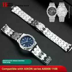 Quick release For Maurice Lacroix AIKON stainless steel watchband bracelet AI6008 AI6007 6058 1108 Men's watch strap Accessories