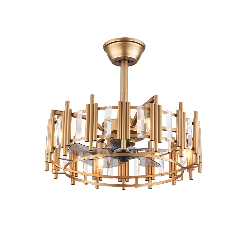 House Villa Hotel Apartment 20 Inch Ceiling Fan Light Lamp New Nordic Style Black Gold Fan Lamp Silent High Wind Luxury