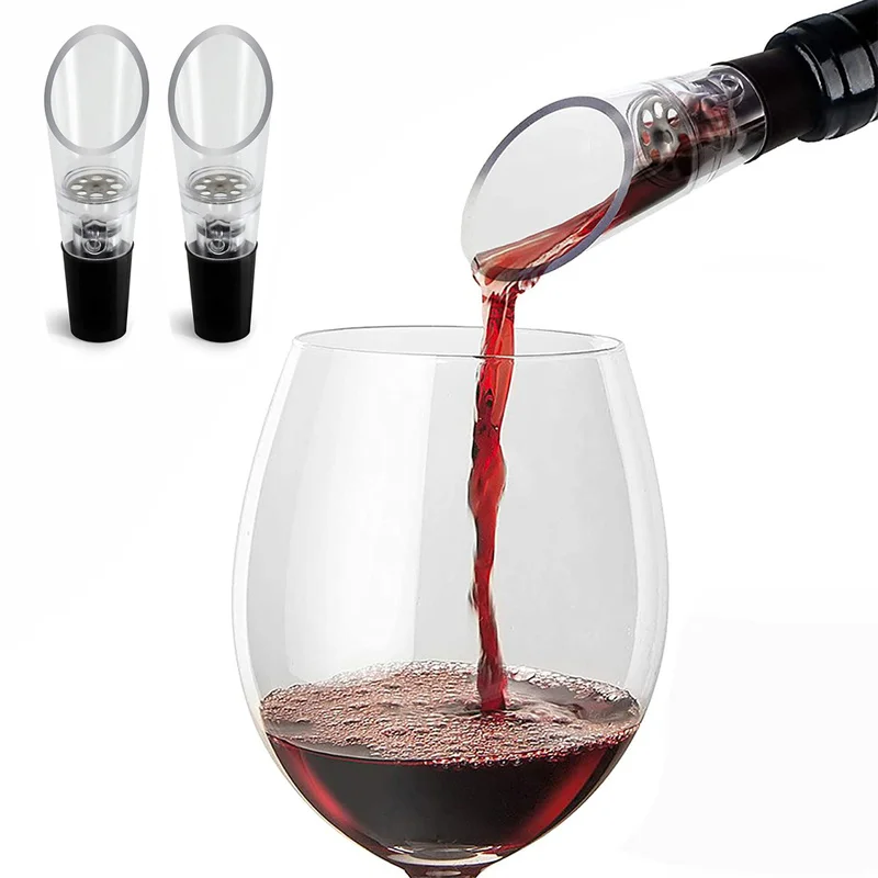 Premium Crystal Wine Aerator, Pourer Decanter, Liquor Bottles Stopper, Spout, Bar Accessories, Wine Lovers, 1 Pc, 3Pcs