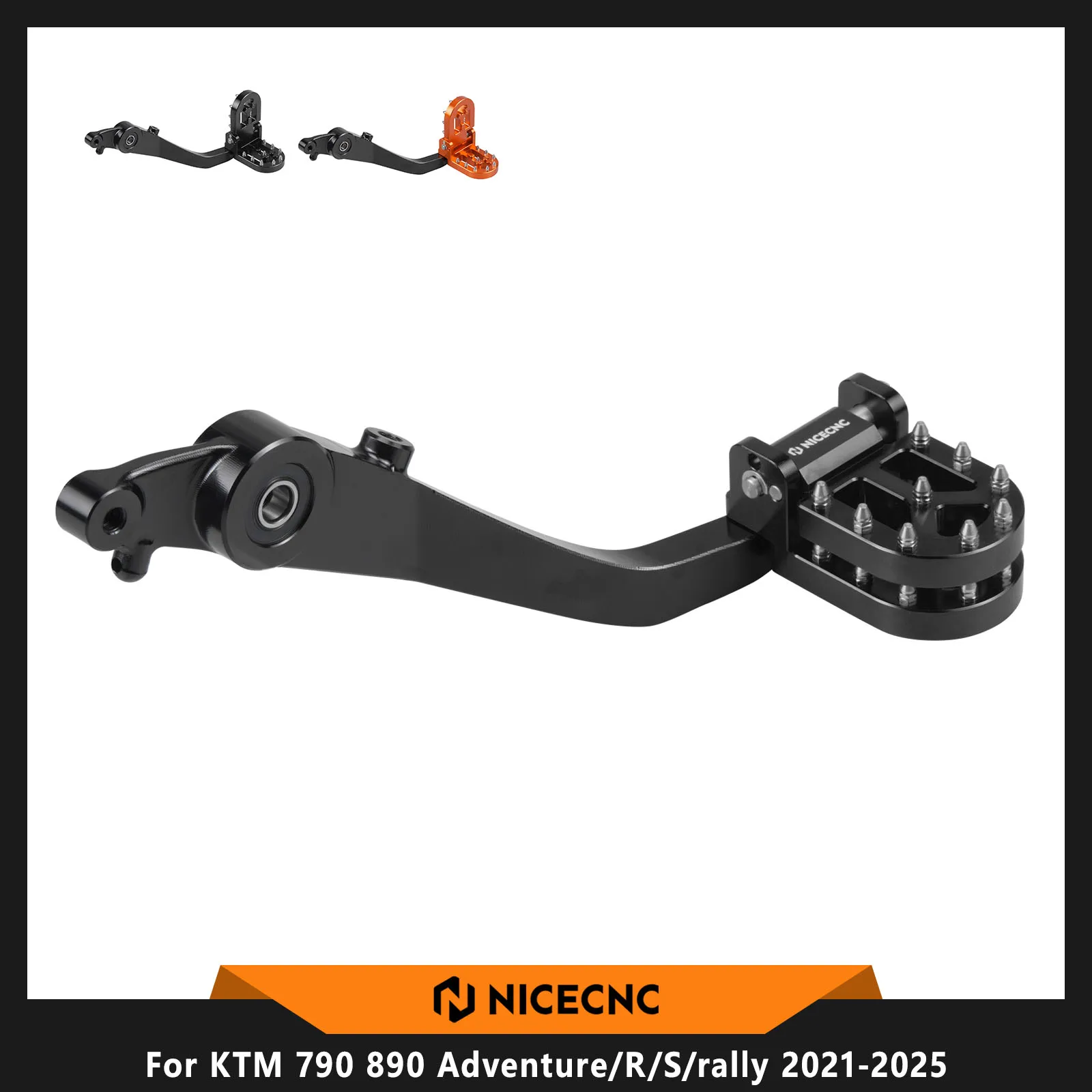 NICECNC For KTM 790 890 Adventure /R/Rally 2019-2025 890 SMT 23-25 Husqvarna Norden 901 2022-2025 Adjustable Dual Brake Pedal