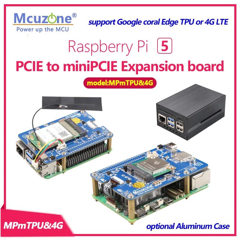 MPmTPU&4G Raspberry Pi 5 PCIE to miniPCIE Expansion board