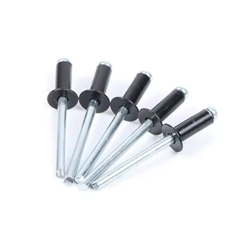 M2.4 M3 M3.2 M4 M5 الأسود غاطسة رئيس برشام أعمى سحب سبائك الألومنيوم العادم سحب برشام الديكور مسمار طول 4-16 مللي متر