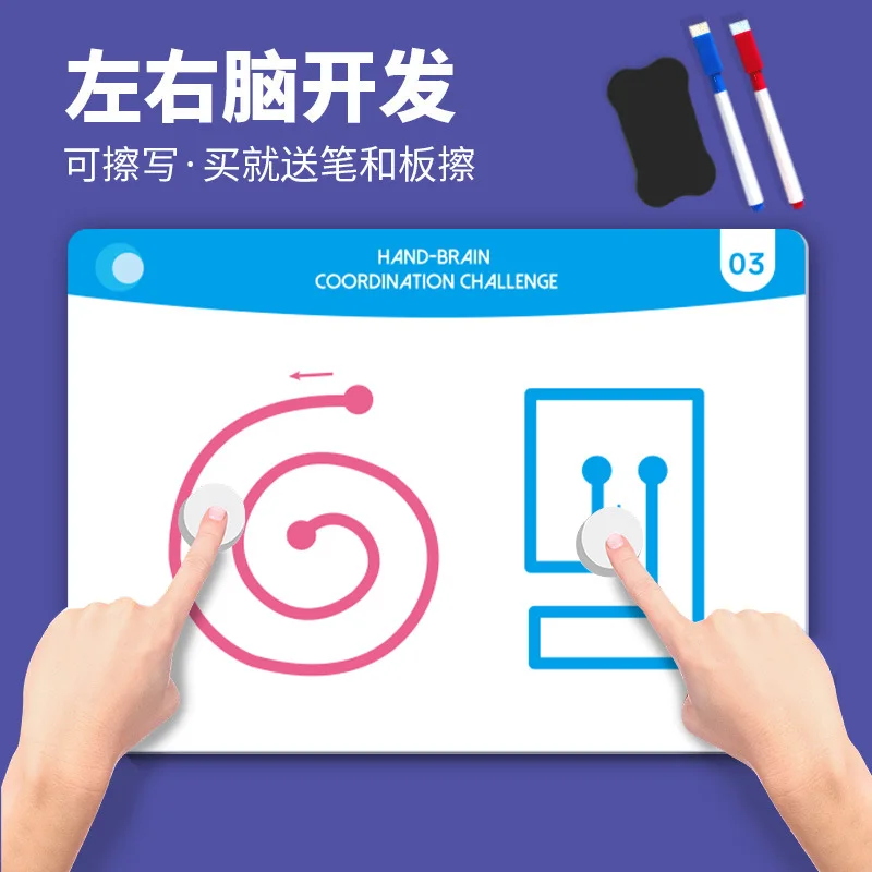 Left and Right Brain Development Thinking Training, Puzzle Toys, and Whole Brain Concentration Exercise for Young Children