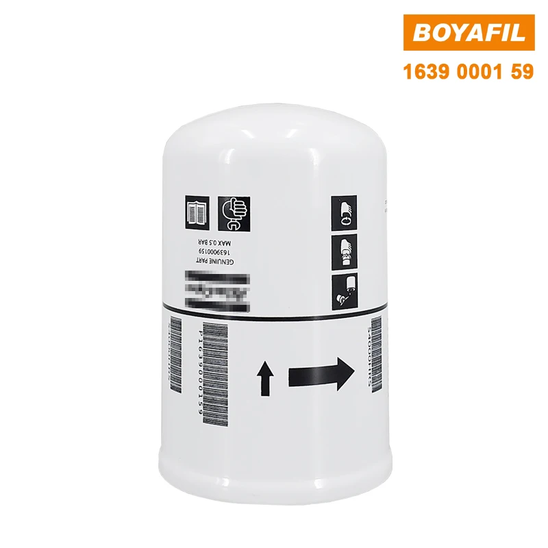 Boyafil 1639000159 Screw Air Compressor Oil Filter Element Fits Atalas Oil Separator Vacuum Pump Spare Parts