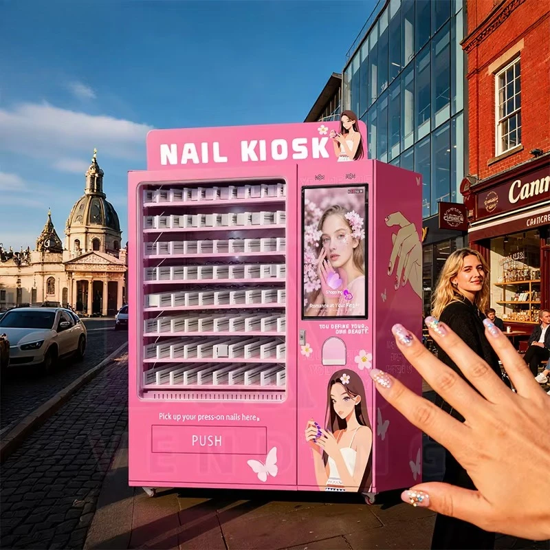 Custom Automatic Nail Printing Vending Machines for Cosmetic Self-service Solutions Vending Machine in High-traffic Retail Areas