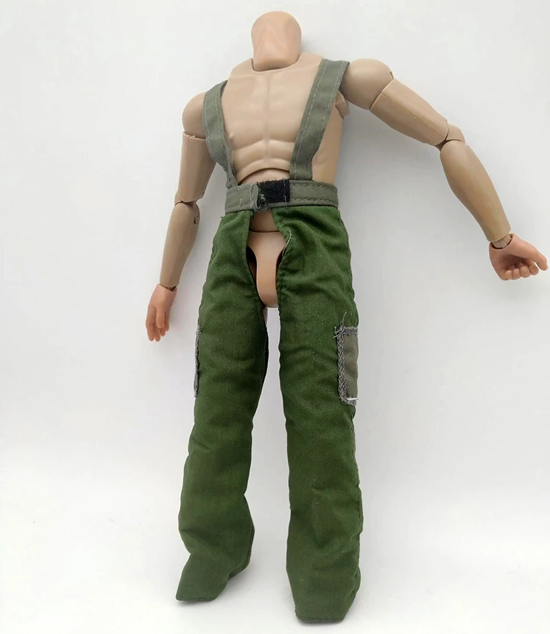 1/6 Scale Green Pilot Pants Camisole Open Crotch Trousers Model for 12in Action Figure Body Toys Accessory