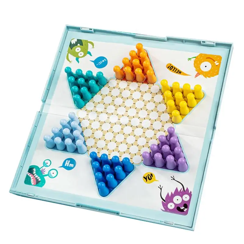 Foldable Magnetic Checkers Board Set Reusable Portable Educational Chess Game Travel Set for Family Gathering Children' Parties