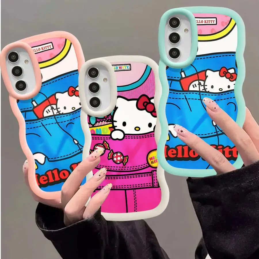 لطيف القط H-elloS KittyS لينة غطاء الهاتف حقيبة لهاتف سامسونج غالاكسي A21s A11 A26 A34 A36 A13 A14 A33 A35 A16 A12 A15 #1