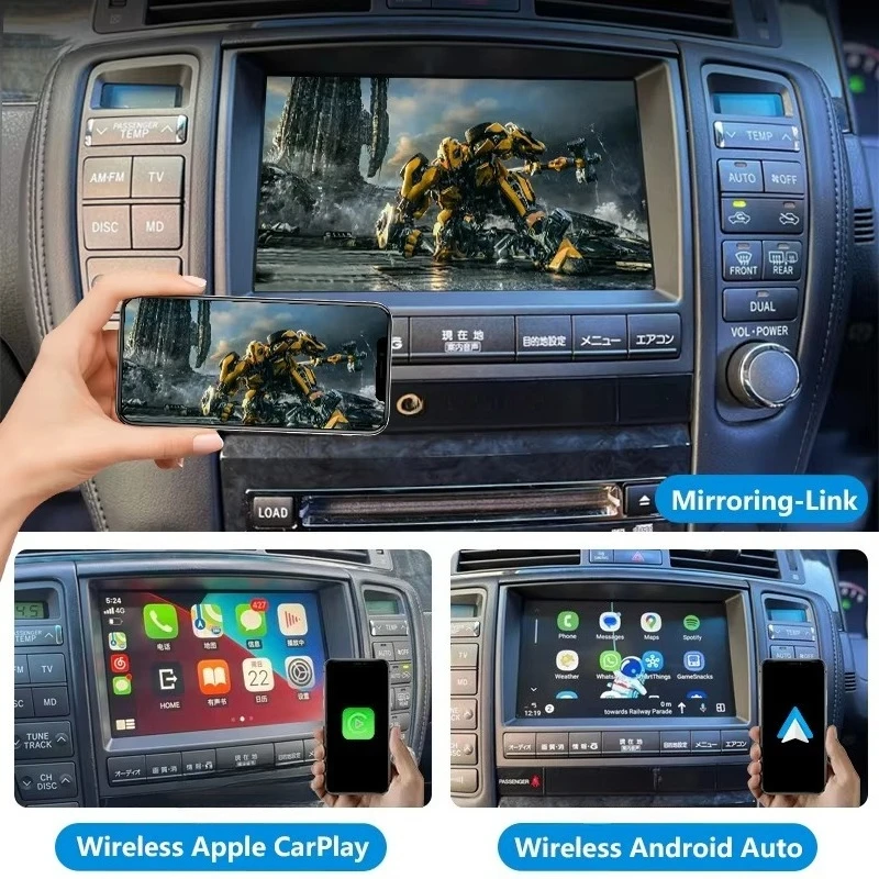 

GRS184 Автоэлектроника OEM Головные блоки Беспроводные комплекты Apple CarPlay и Android Auto Интеграционные комплекты для Toyota Car 2005-2007 гг.