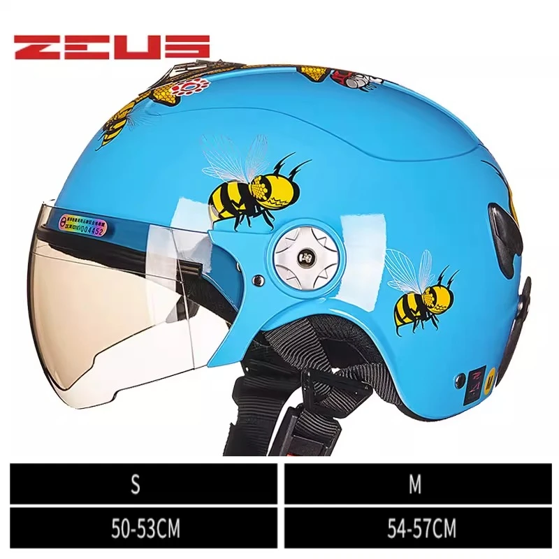 BEON Children Summer Vintage Motorcycle Motorbike Half Face Helmet Retro Casco Helmets Capacetes De Moto