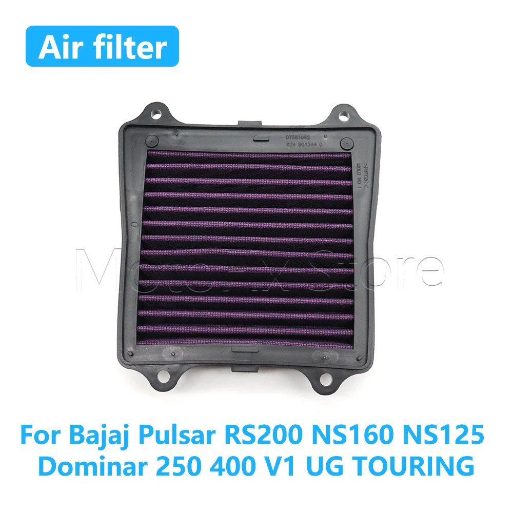 

Motorcycle High Flow Air Filter For BAJAJ Dominar 250 400 V1 UG TOURING Rouser Pulsar NS160 RS200 NS125 Intake Cleaner