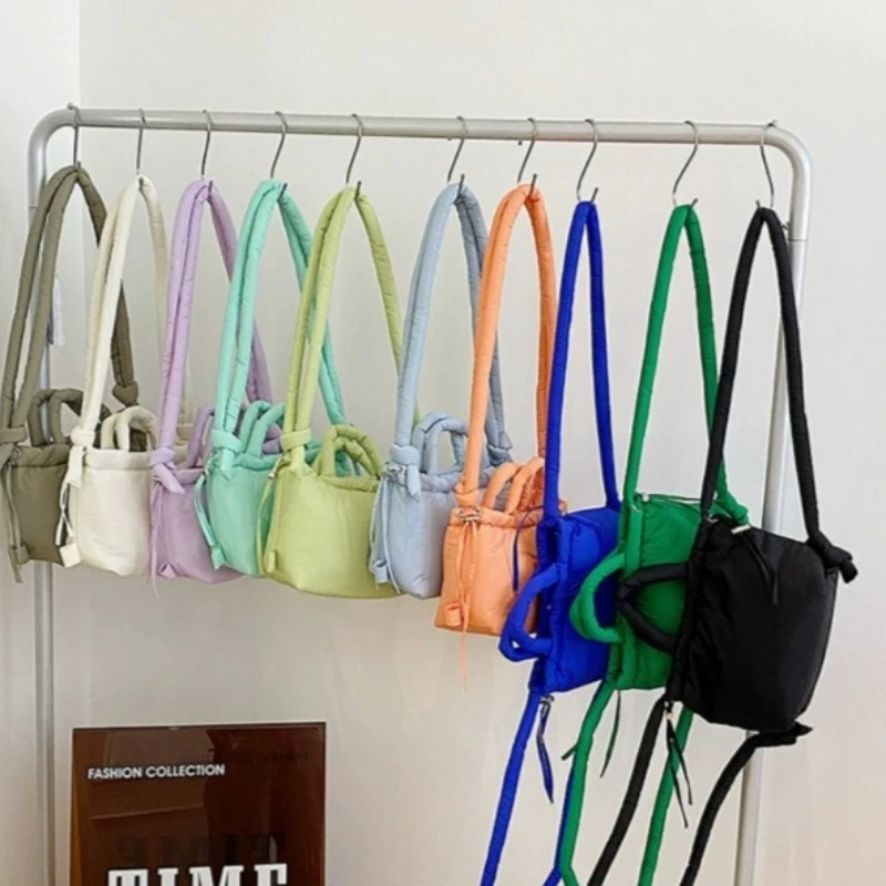 Korean Soft Down Convertible Handbag, Multi-Purpose Mini Tote Purse for Women, Can Be Used as Shoulder Backpack & Crossbody Bag