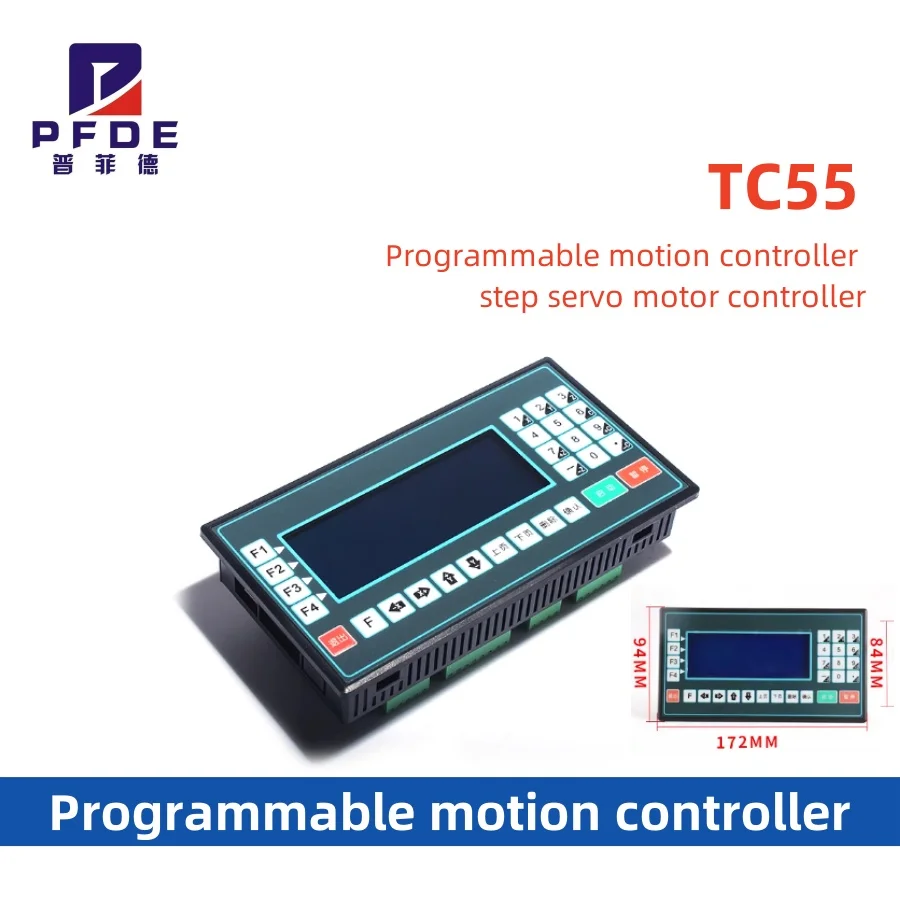 Motion Controller PFD TC55 1-4 Axis 150KHZ Control Panel Programmable 24V Input/Output Servo Stepper Speed Control For CNC